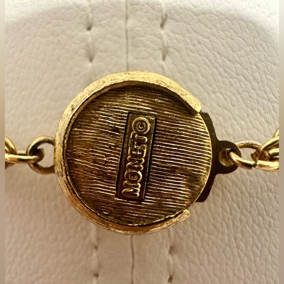 Monet Vintage Gold-Tone Tassel Necklace-Pagoda Pendant - Picture 5 of 7